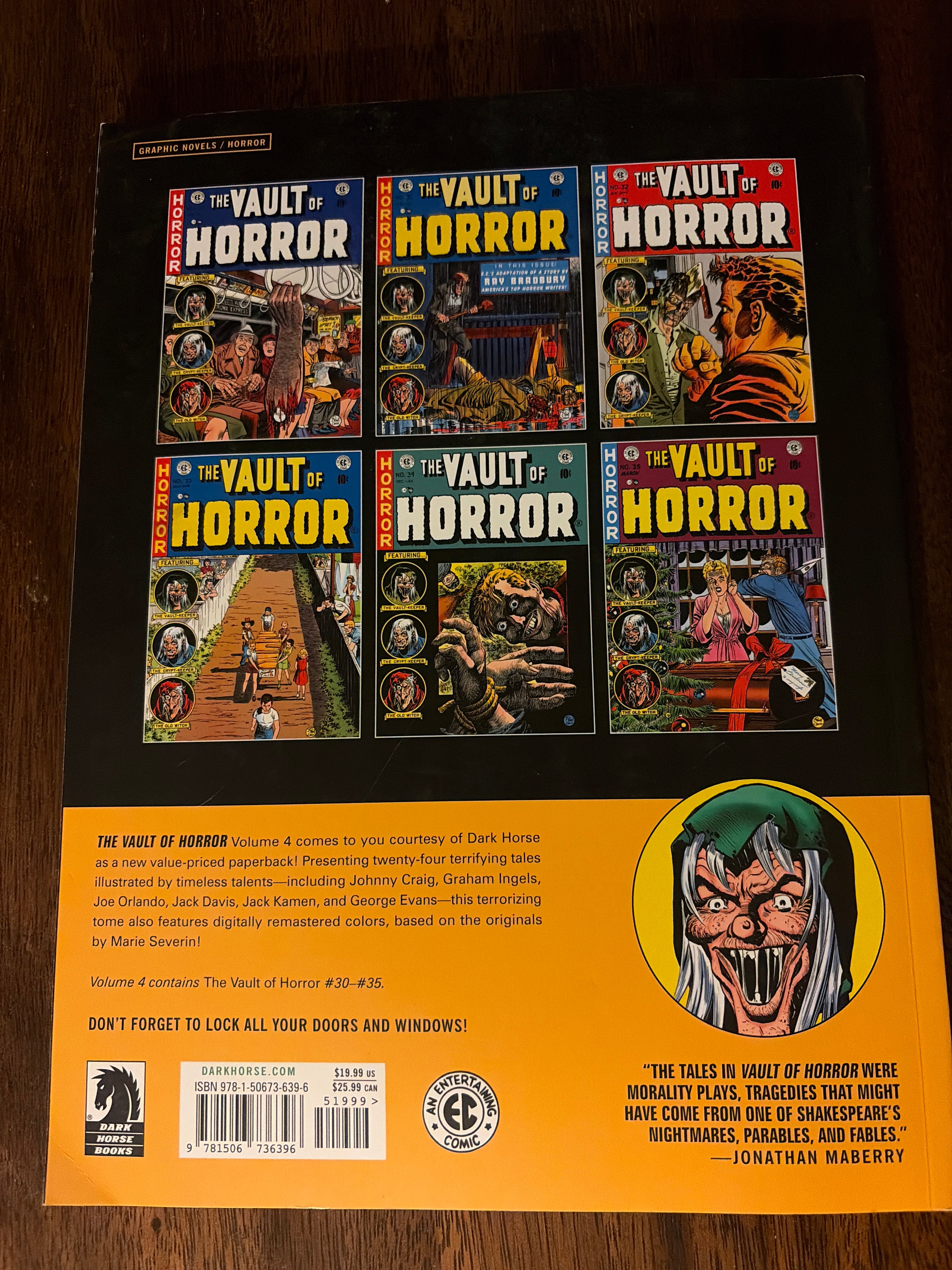 The Vault of Horror Volumes 1-4 Dark Horse Graphic Novels